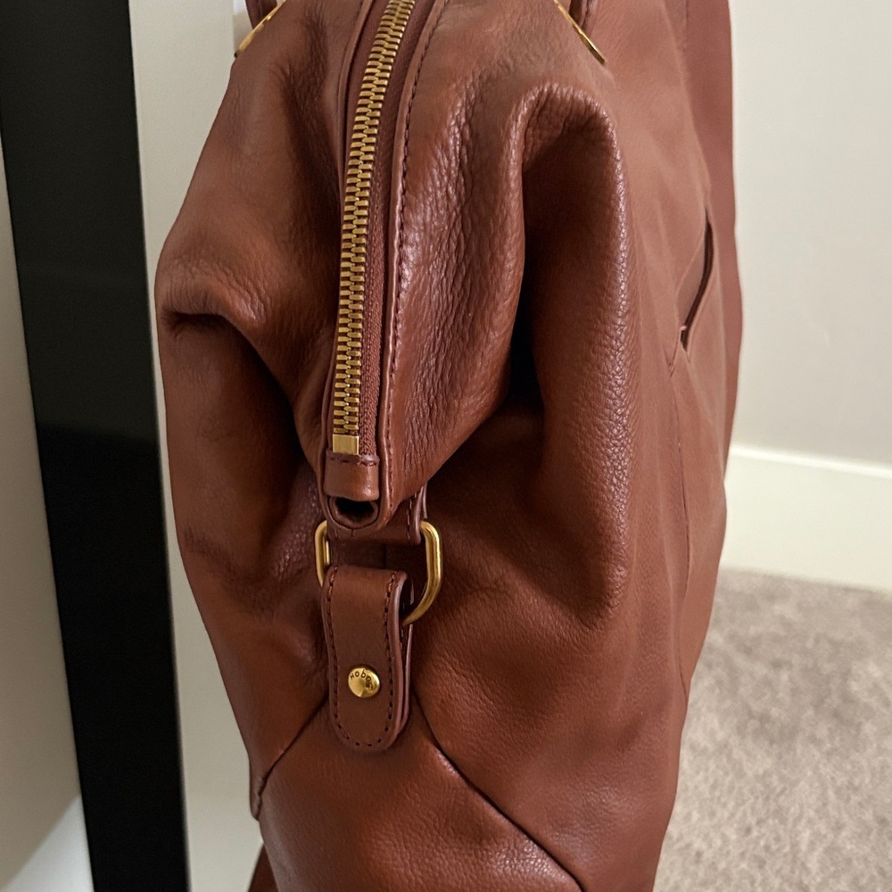 HOBO Rich Brown Leather Shoulder Bag NWOT - Picture 4 of 9